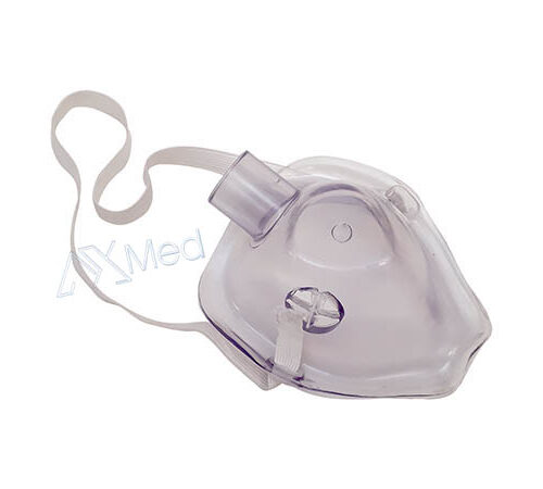 Máscara facial infantil em PVC para nebulização contínua